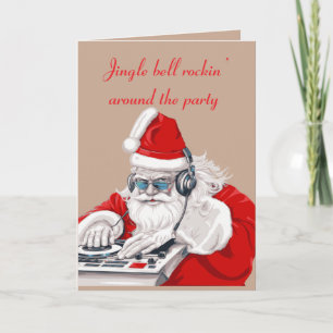 Coole gast Old Skool Tachtig Jacht Kerst-DJ Kaart