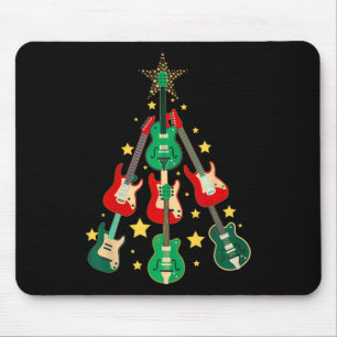 Coole gitaar kerstboom gitaar liefhebbers kerst muismat