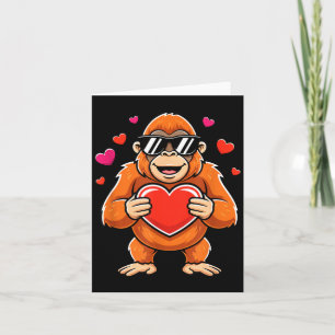 Coole gorilla die hart vasthoudt valentijnsdag aap kaart