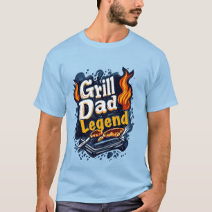 Coole grill Vader legende woordkunst bbq T-shirt