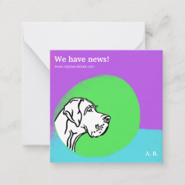 coole grün lila GRAFISCH ONTWERP Nota Kaart Notitiekaartje