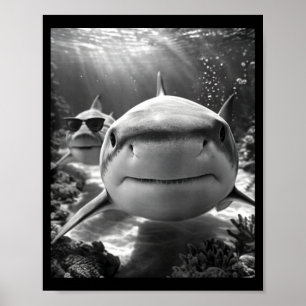 Coole Haaien Dier Selfie Poster