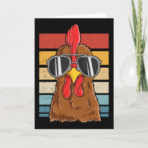 Coole Haan Kip Draagt Zonnebril Vintage Kip Kaart