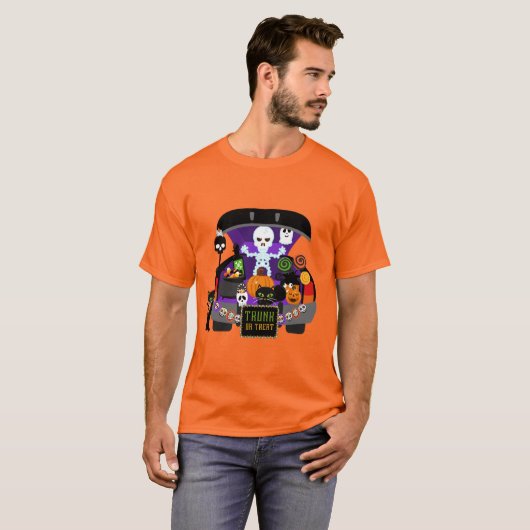 coole Halloween koffertsentraktatie Holiday T-Shir T-shirt (Voorkant volledig)