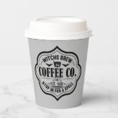 coole heksen brouwen koffiebedrijf Halloween Papieren Bekers (Voorkant)