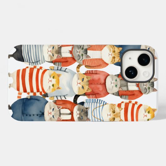 COOLE HIPSTER KATTEN Case-Mate iPhone CASE (Achterkant (horizontaal))