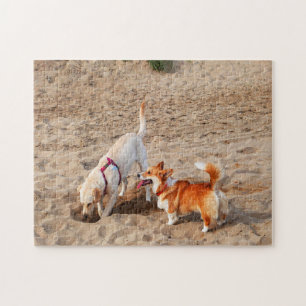coole honden op het strand legpuzzel