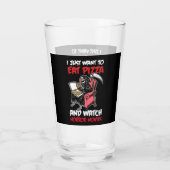 coole horrorfilms pizza woordkunst glas (Achterkant)