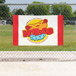 coole hotdog shop woordkunst spandoek