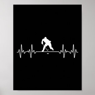 Coole ijshockeykunst voor mannen vrouwen ijshockey poster