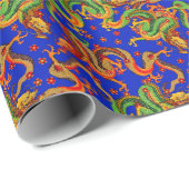 coole Japanse drakenpartij Cadeaupapier (Rol Hoek)