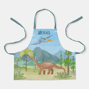 coole jongens dinosaur voegen naam toe schort