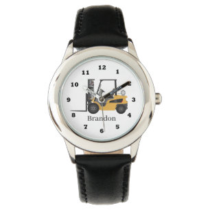 coole jongens kinder vorkheftrucs toevoegen naam horloge