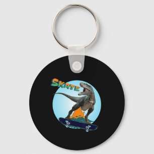 Coole jongens skeeleren T Rex dinosaurus skateboar Sleutelhanger