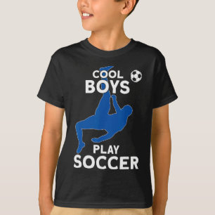 Coole jongens spelen voetbal t-shirt