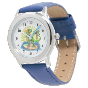 coole jongens strand dinosaur Summer Horloge