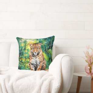 Coole jungle luipaard liefhebbers kussen