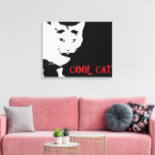 COOLE KAT INGEPAKT CANVAS AFDRUK (Insitu (Woonkamer))
