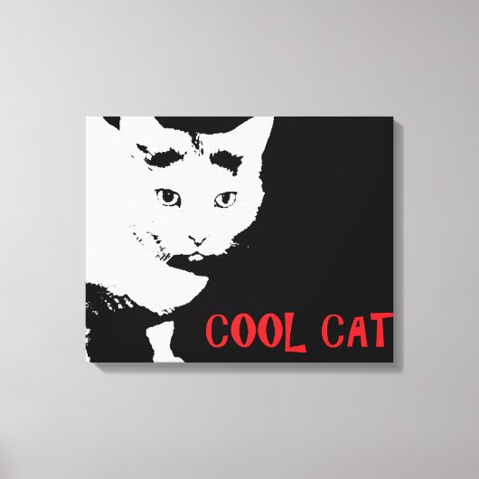 COOLE KAT INGEPAKT CANVAS AFDRUK (Voorkant)