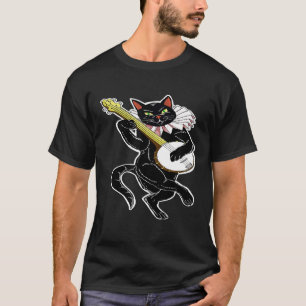 Coole kat speelt banjo kitten instrument speler t-shirt