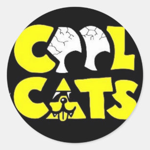 coole katten-x ronde sticker