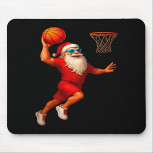 Coole Kerstman Basketbalspeler Dunking Xmas Kerstm Muismat