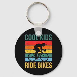 Coole Kinderen Fietsen Retro Jeugd Fiets Wielrenne Sleutelhanger