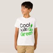 coole kinderen gaan groen t-shirt (Voorkant volledig)