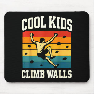 Coole kinderen klimmen muren Extreme rotsklimmen B Muismat