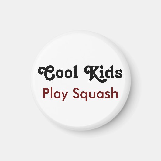 Coole kinderen spelen Squash Magneet (Voorkant)
