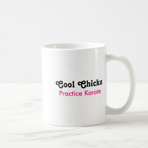 Coole Kippen Oefenen Karate T Shirt Koffiemok