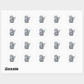 coole kleine mummy ronde sticker (Vel)