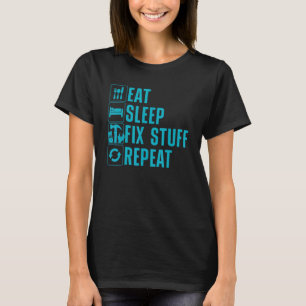 Coole Klusjesman Voor Mannen Vrouwen Onderhoud Mon T-shirt