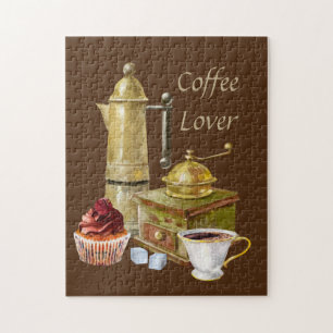 coole koffieliefhebbers voegen tekst toe puzzel