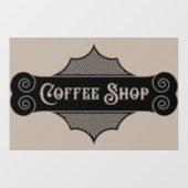 coole koffiewinkel, art. Window Cling Raamsticker (Vel)