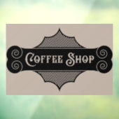 coole koffiewinkel, art. Window Cling Raamsticker (Vel 3)