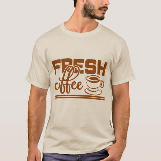 coole koffiewinkelwagentje t-shirt (Voorkant)