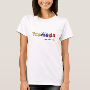 coole landenvlag aanpassen dames Venezolaanse 3 T-shirt