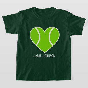 coole liefde tennis - naam toevoegen t-shirt