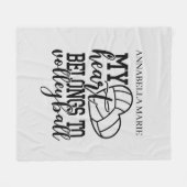 coole liefde volleybal hart voeg naam toe fleece deken (Voorkant (Horizontaal))