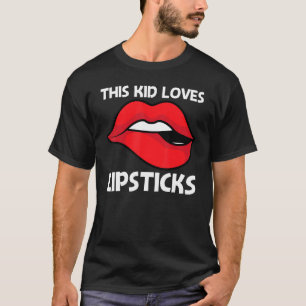 Coole Lippenstift Voor Kinderen Jongens Cosmetisch T-shirt