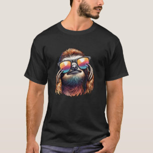 Coole luiaard met zonnebril Grappig langzaamste di T-shirt