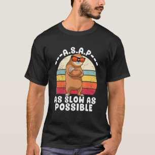 Coole luiaard zo langzaam als mogelijk retro vinta t-shirt