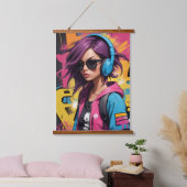 coole meid hangend wandkleed (Slaapkamer)