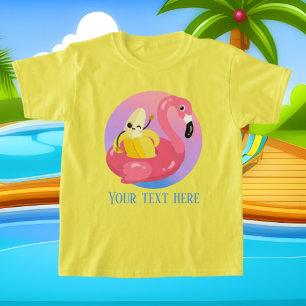 coole meiden strand banana voegt tekst toe t-shirt