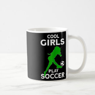 Coole Meisjes Spelen Voetbal Koffiemok