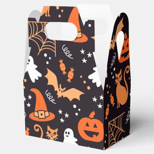 coole, met een gemengd patroon beklede halloween-p bedankdoosjes (Geopend)