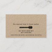 Coole moderne gitaar leraar visitekaartje (Achterkant)