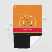 coole moderne kleuren Golf Handdoek met golfer naa (Insitu)