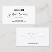 coole moderne muziekleraar . gitaarlessen visitekaartje (Voorkant / Achterkant)